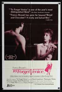 c097 TO FORGET VENICE one-sheet movie poster '80 Franco Brusati