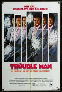 c090 TROUBLE MAN int'l one-sheet movie poster '72 Robert Hooks, one man army!