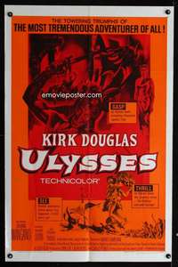 c082 ULYSSES one-sheet movie poster R60 Kirk Douglas, Silvana Mangano