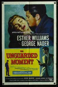 c078 UNGUARDED MOMENT one-sheet movie poster '56 Esther Williams, Nader