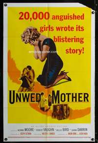 c076 UNWED MOTHER one-sheet movie poster '58 there are 20,000 of them!