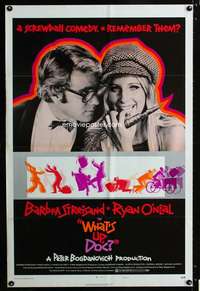 c061 WHAT'S UP DOC style B one-sheet movie poster '72 Streisand, O'Neal