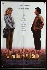 c060 WHEN HARRY MET SALLY one-sheet movie poster '89 Crystal, Meg Ryan