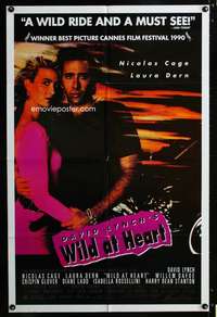 c057 WILD AT HEART one-sheet movie poster '90 David Lynch, Nicolas Cage