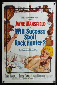 c054 WILL SUCCESS SPOIL ROCK HUNTER one-sheet movie poster '57 Mansfield