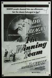 c046 WINNING TEAM one-sheet movie poster R57 Ronald Reagan, baseball!