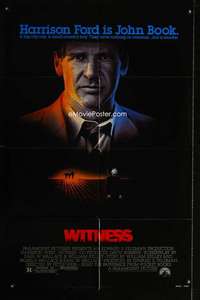 c043 WITNESS one-sheet movie poster '85 Harrison Ford, Peter Weir, McGillis
