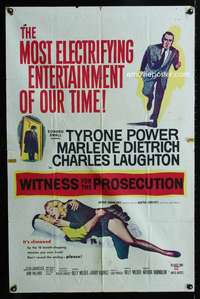 c042 WITNESS FOR THE PROSECUTION one-sheet movie poster '58 Billy Wilder