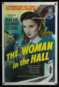 c038 WOMAN IN THE HALL one-sheet movie poster '47 Jean Simmons, English!