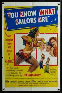 c021 YOU KNOW WHAT SAILORS ARE one-sheet movie poster '54 English sex!
