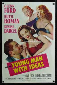 c011 YOUNG MAN WITH IDEAS one-sheet movie poster '52 Glenn Ford, Ruth Roman