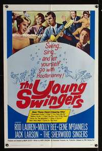 c010 YOUNG SWINGERS one-sheet movie poster '63 Rod Lauren, Hootenanny!