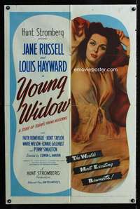 c008 YOUNG WIDOW one-sheet movie poster '46 super sexy Jane Russell!