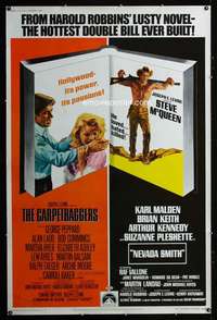 d115 CARPETBAGGERS/NEVADA SMITH Forty by Sixty movie poster '68 Harold Robbins