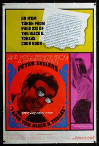d123 I LOVE YOU ALICE B TOKLAS Forty by Sixty movie poster '68 Sellers, drugs!