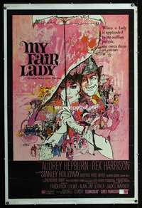 d126 MY FAIR LADY Forty by Sixty movie poster R71 Audrey Hepburn, Peak art!