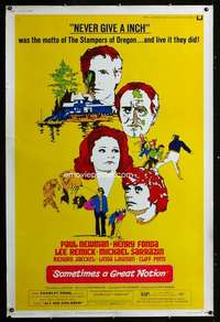 d141 SOMETIMES A GREAT NOTION Forty by Sixty movie poster '71 Paul Newman