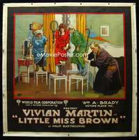 d010 LITTLE MISS BROWN linen six-sheet movie poster '15 great stone litho!