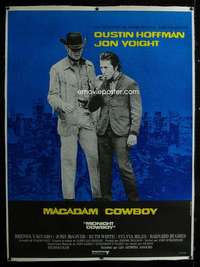 d059 MIDNIGHT COWBOY linen French one-panel movie poster '69 Hoffman, Voight