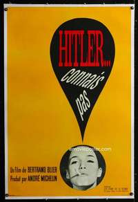 d036 HITLER - NEVER HEARD OF HIM linen French 31x47 movie poster '63