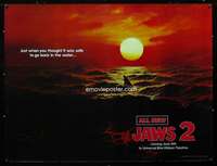 d090 JAWS 2 red subway movie poster '78 classic it was safe art!