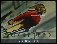 d094 ROCKETEER subway movie poster '91 cool Disney sci-fi!