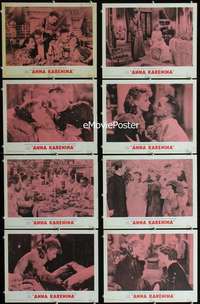 e040 ANNA KARENINA 8 movie lobby cards R62 Greta Garbo, Fredric March