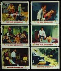 e333 BEAT GENERATION 6 movie lobby cards '59 Mamie Van Doren, beatniks!