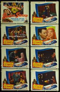 e047 BUNCO SQUAD 8 movie lobby cards '50 Robert Sterling film noir!