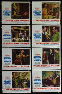 e058 DESPERATE HOURS 8 movie lobby cards '55 Humphrey Bogart