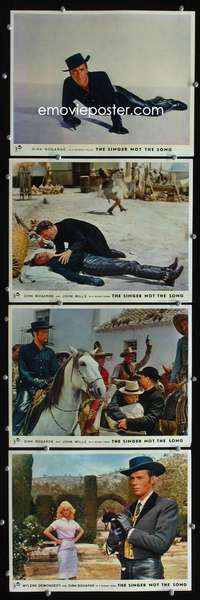 f164 SINGER NOT THE SONG 4 Eng/Italy movie lobby cards '62 Dirk Bogarde