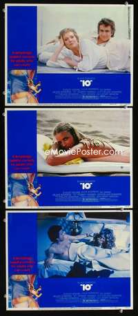 f217 '10' 3 movie lobby cards '79 Dudley Moore, super sexy Bo Derek!