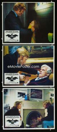 f220 3 DAYS OF THE CONDOR 3 movie lobby cards '75 Redford, Dunaway