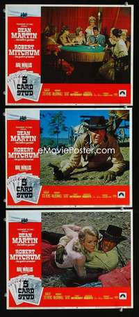 f221 5 CARD STUD 3 movie lobby cards '68 Dean Martin at poker table!