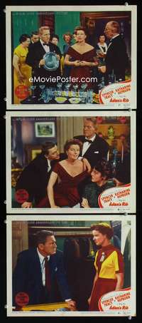 f222 ADAM'S RIB 3 movie lobby cards '49 Spencer Tracy, Kate Hepburn