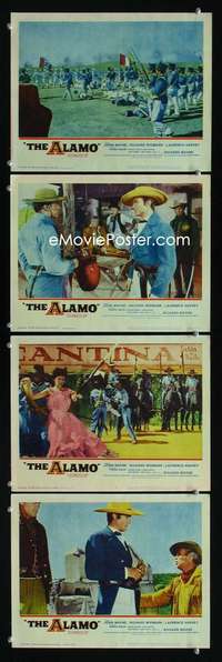 f007 ALAMO 4 movie lobby cards '60 Richard Widmark, Laurence Harvey