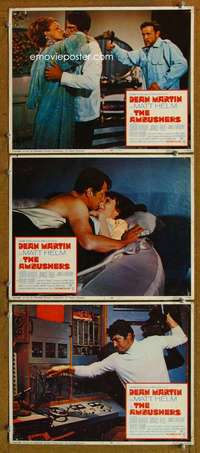 f228 AMBUSHERS 3 movie lobby cards '67 Dean Martin as Matt Helm!