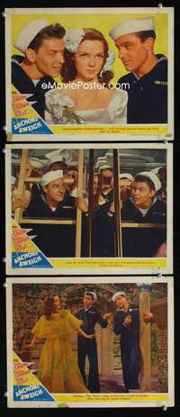 f229 ANCHORS AWEIGH 3 movie lobby cards '45 Frank Sinatra, Gene Kelly