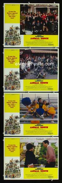 f013 ANIMAL HOUSE 4 movie lobby cards '78 John Belushi, Landis classic!