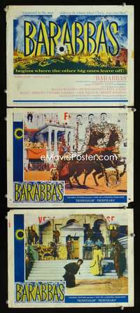 f237 BARABBAS 3 movie lobby cards '62 Anthony Quinn, Silvana Mangano