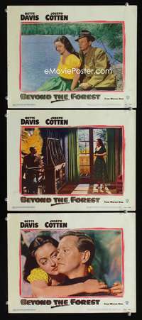 f242 BEYOND THE FOREST 3 movie lobby cards '49 bad Bette Davis!