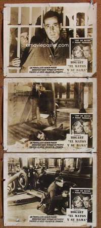 f246 BIG SHOT 3 Spanish/U.S. movie lobby cards R40s Humphrey Bogart, Manning