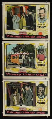 f256 CALIFORNIA STRAIGHT AHEAD 3 movie lobby cards '25 car racing!