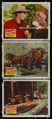 f259 CARIBOO TRAIL 3 movie lobby cards '50 Randolph Scott, Gabby Hayes