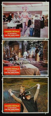 f262 CASINO ROYALE 3 movie lobby cards '67 Ursula Andress, David Niven