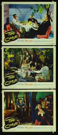 f268 CHASE 3 movie lobby cards '46 film noir, Robert Cummings, Lorre