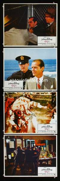 f038 CHINATOWN 4 movie lobby cards '74 Jack Nicholson, Roman Polanski