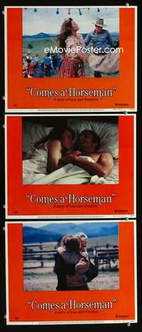 f275 COMES A HORSEMAN 3 movie lobby cards '78 James Caan, Jane Fonda