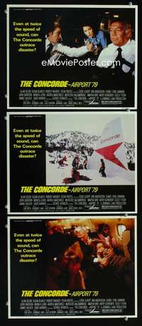 f277 CONCORDE: AIRPORT '79 3 movie lobby cards '79 Robert Wagner