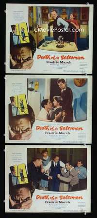 f288 DEATH OF A SALESMAN 3 movie lobby cards '52 Fredric March